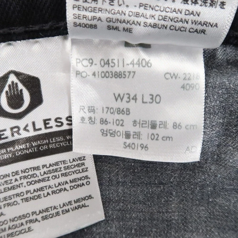 Levi Jeans Mens 34x30 Fits 33x30 Black 511 Slim Fit 04511-4406 Tapered Stretch